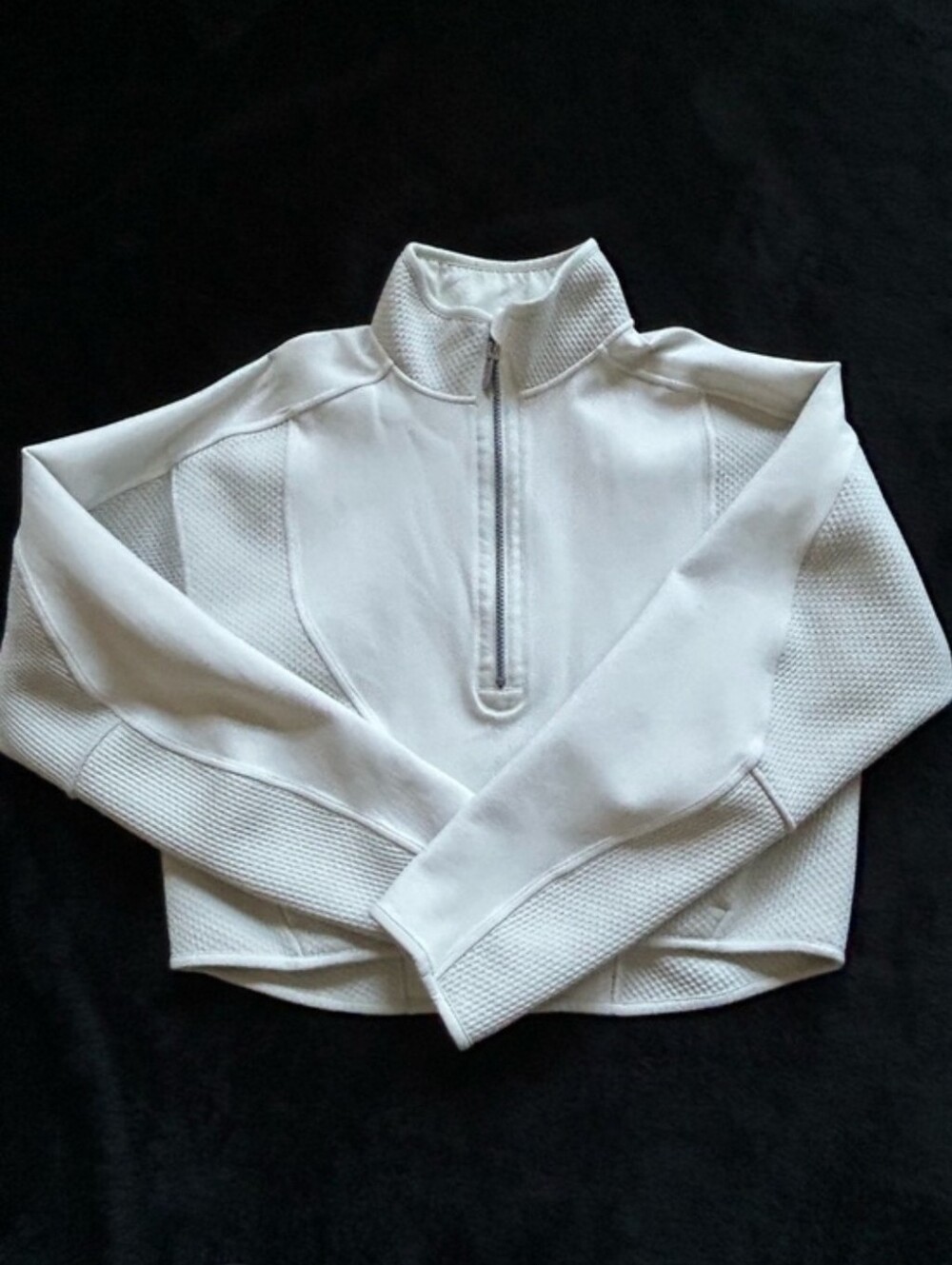 Lululemon Mixed Fabric Half-Zip Pullover Size Small Bone Buttery Soft - Picture 4 of 7